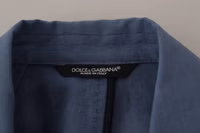 Blue Single Breasted Logo Blazer Jacket 5