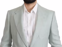 بليزر كشمير أخضر أحادي الصدر 3