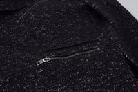 Black Wool Double Breasted Coat Men Jacket 1