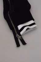 Black Polyester Hooded Full Zip Jacket 5
