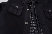 Black Wool Collared Full Zip Jacket 3