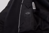 Black Wool Full Zip Long Sleeves Jacket 3