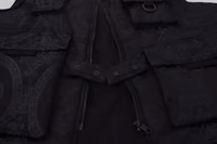 Black Nylon Full Zip Sleeveless Jacket 5