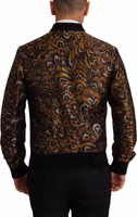 Brown Feather Full Zip Blouson Jacket 1