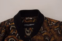 Brown Feather Full Zip Blouson Jacket 4