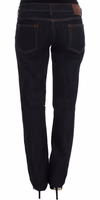 Blue Cotton Straight Fit Stretch Jeans 3