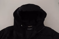 Black Nylon Hooded Parka Coat Winter Jacket 1
