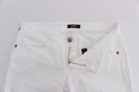 White Cotton Slim Fit Denim Bootcut Jeans 5