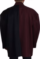 Bordeaux Polyester Double Breasted Jacket 1