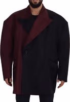 Bordeaux Polyester Double Breasted Jacket 3