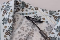 Blue Floral Cotton Robe Coat Jacket 5