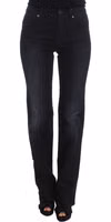 Blue Cotton Blend Slim Fit Bootcut Jeans 1