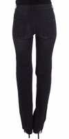Blue Cotton Blend Slim Fit Bootcut Jeans 3