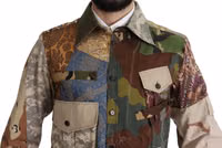 Multicolor Button Down Patchwork Shirt 4