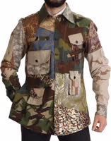 Multicolor Button Down Patchwork Shirt 5