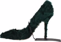 Green Xiangao Lamb Fur Leather Pumps 2