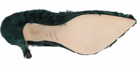 Green Xiangao Lamb Fur Leather Pumps 3