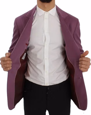 Purple Cashmere Slim Fit Blazer Jacket