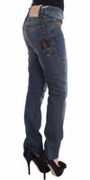 Blue Wash Cotton Blend Slim Fit Jeans 4