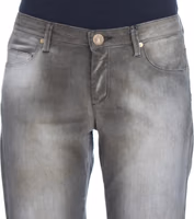 Gray Cotton Blend Loose Fit Boyfriend Jeans 5