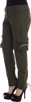 Green Wool Blend Loose Fit Cargo Pants 2