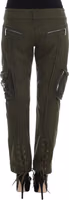 Green Wool Blend Loose Fit Cargo Pants 3