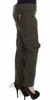 Green Wool Blend Loose Fit Cargo Pants 4