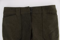 Green Wool Blend Loose Fit Cargo Pants 5