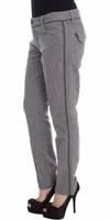 Gray Cotton Straight Fit Casual Pants 2