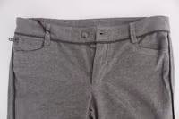Gray Cotton Straight Fit Casual Pants 5