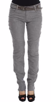 Gray Cotton Slim Fit Casual Bootcut Pants 1