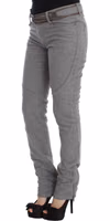 Gray Cotton Slim Fit Casual Bootcut Pants 2