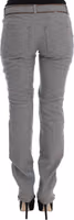 Gray Cotton Slim Fit Casual Bootcut Pants 3