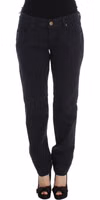 Blue Cotton Blend Casual Fit Pants 1