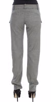 Black White Checkered Cotton Casual Pants 3