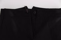 Black Cotton Blend Capri Cropped Pants 5