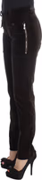Brown Cotton Velvet Zippers Slim Fit Pants 2