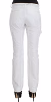 White Nylon Padded Slim Fit Cargo Pants 3
