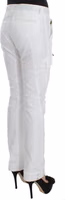 White Nylon Padded Slim Fit Cargo Pants 4