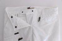 White Nylon Padded Slim Fit Cargo Pants 5