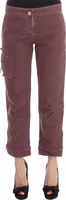 Bordeaux Cotton Cropped Cargo Pants 1