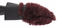 Black Leather Bordeaux Shearling Gloves 1