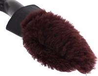 Black Leather Bordeaux Shearling Gloves 3