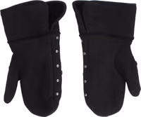 Gray Wool Shearling Studded Gloves 5