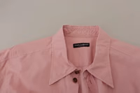 Pink Casual Button Down Long Sleeves Shirt 4
