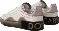 White Leather Shoes Womens Logo Portofino Sneakers 2