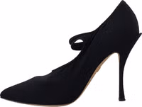 Black Socks Stretch Crystal Pumps Shoes 3