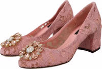Pink Taormina Lace Crystal Pumps Pastel Shoes 1