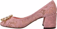 Pink Taormina Lace Crystal Pumps Pastel Shoes 3