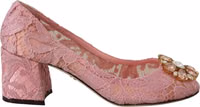 Pink Taormina Lace Crystal Pumps Pastel Shoes 4